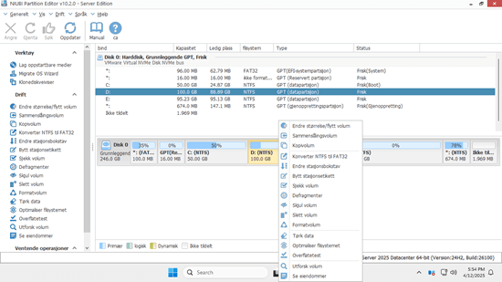 Partisjonsbehandler server