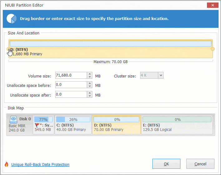 Shrink towards right