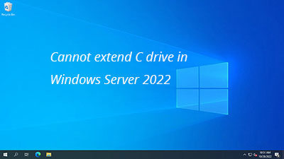Can't extend C drive